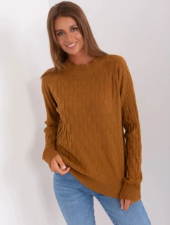 Dámský svetr AT SW 2326.37X Světle hnědá - FPrice