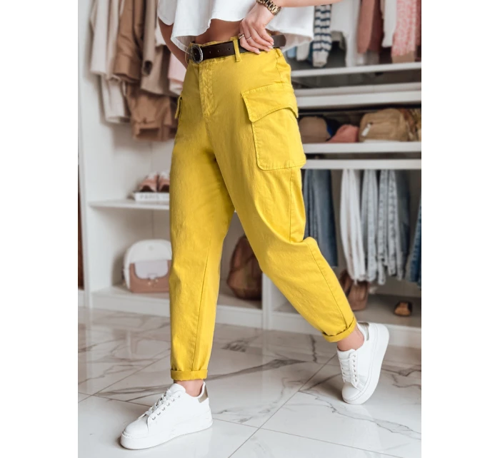 Dámské pytlovité kalhoty GOTRENDI hořčicové FashionStreet UY2527