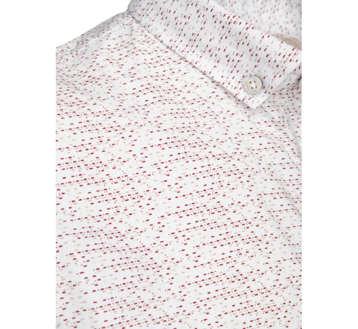 Pánská bílá košile s krátkým rukávem FashionStreet KX1078