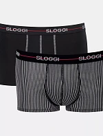 Pánské boxerky Start Hipster C2P box - RED - černo-šedé M006 - SLOGGI