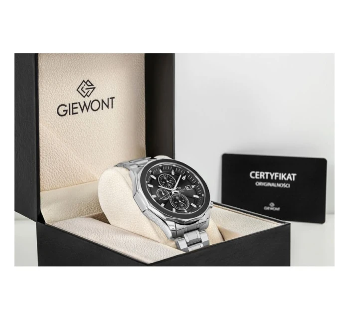 Pánské hodinky Giewont Chronograph Sapphire Silver GW7290-B2
