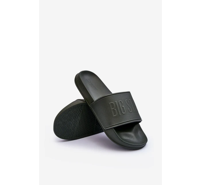 Lehké Pěnové Sandály Mužské Big Star MM174324 Tmavě Zelené