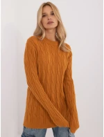 Sweter AT SW model 20463716 ciemny żółty - FPrice Sweter AT SW model 20463716 ciemny żółty - FPrice