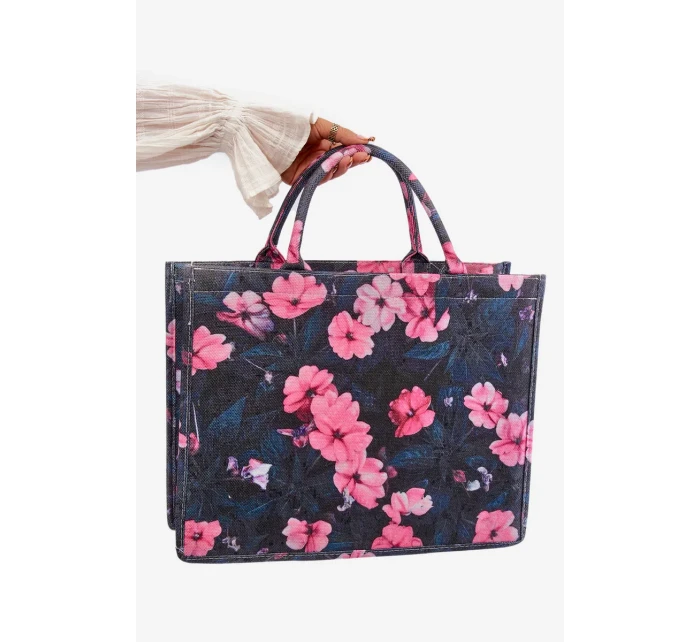 Velká květinová peněženka Black and Pink Mooch Velká květinová peněženka Black and Pink Mooch