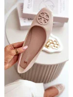 Baleríny Dámské S Ozdobou Eko Kožené Béžové Rhodike Baleríny Dámské S Ozdobou Eko Kožené Béžové Rhodike