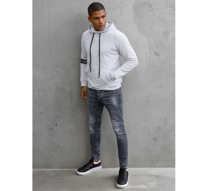 Pánská šedá mikina Dstreet BX5435
