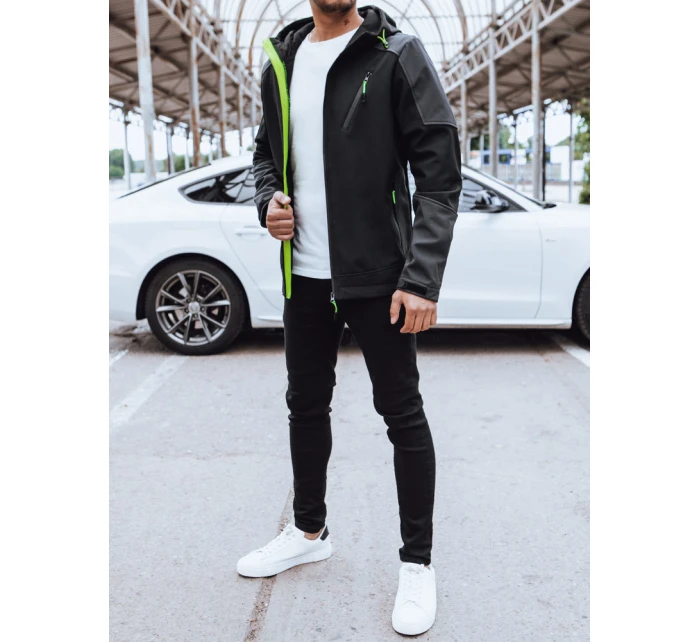 Pánská softshellová mikina s kapucí černá Dstreet model 21970309 - FashionStreet Pánská softshellová mikina s kapucí černá Dstreet model 21970309 - FashionStreet