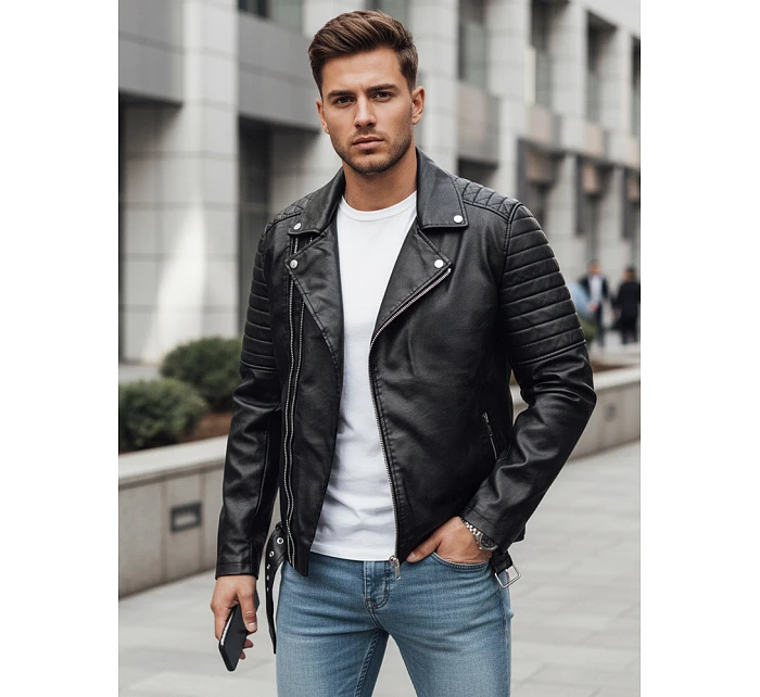 Kurtka męska skórzana czarna model 22046042 - FashionStreet