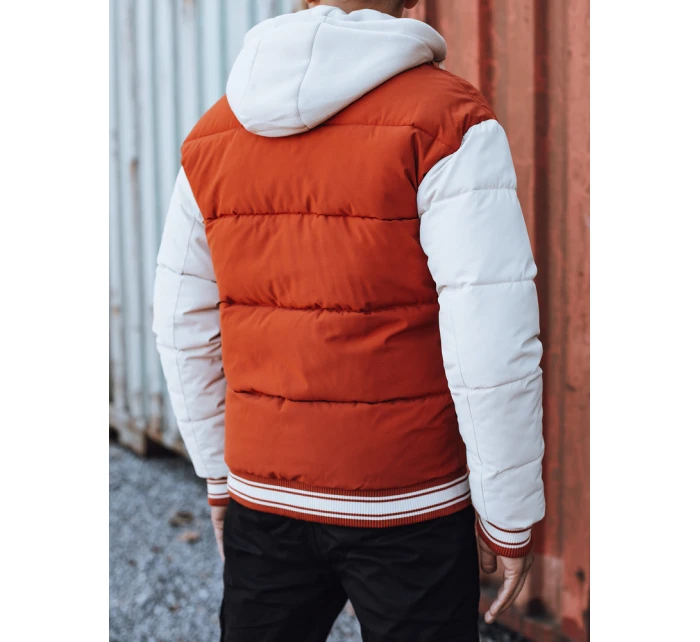 Pánská zimní bunda s kapucí červená FashionStreet TX4877