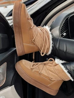 Dámské zateplené sněhule LUXSNUG camel FashionStreet ZY0570