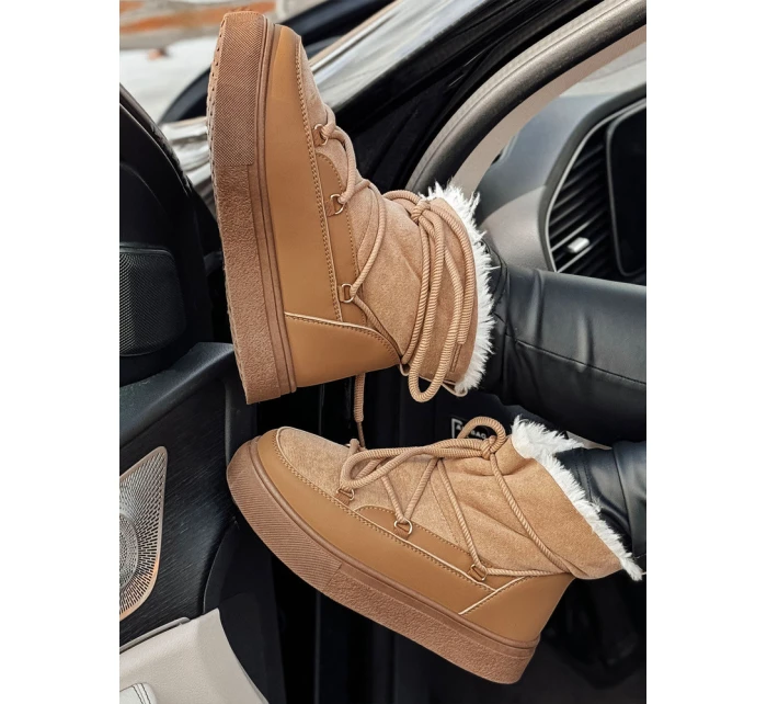 Dámské zateplené sněhule LUXSNUG camel FashionStreet ZY0570