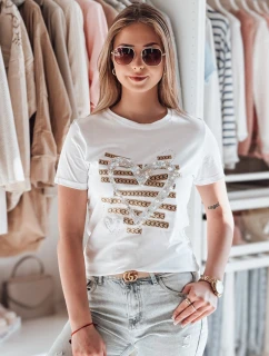 Dámské tričko se srdcem MARISS bílé FashionStreet RY2739