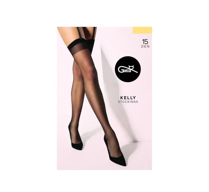 Dámské punčochy k podvazkovému pásu Gatta Kelly Stretch 15 den A'2 1-4 Dámské punčochy k podvazkovému pásu Gatta Kelly Stretch 15 den A'2 1-4