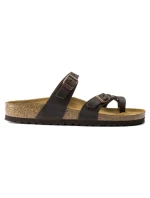 dámské žabky z kůže hnědé model 21867305 - Birkenstock dámské žabky z kůže hnědé model 21867305 - Birkenstock