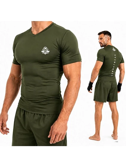 Pánské kompresní tričko ARMY GREEN COMBATWEAR | DBX Bushido pánské Pánské kompresní tričko ARMY GREEN COMBATWEAR | DBX Bushido pánské