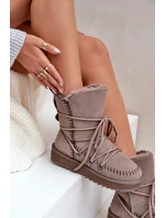 Dámské Sněhule Z Přírodní Semiše D.Franklin DFSH375004 Taupe