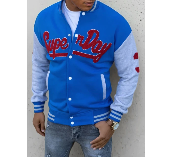 Pánská modrá mikina na zip FashionStreet BX5447