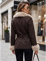 Dámská bunda s odnímatelnou kožešinou, hnědá, FashionStreet TY5851