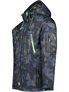 Pánská tmavě modrá softshellová bunda Geographical Norway Techno (WU4549H-GN-NAVY-GREEN)