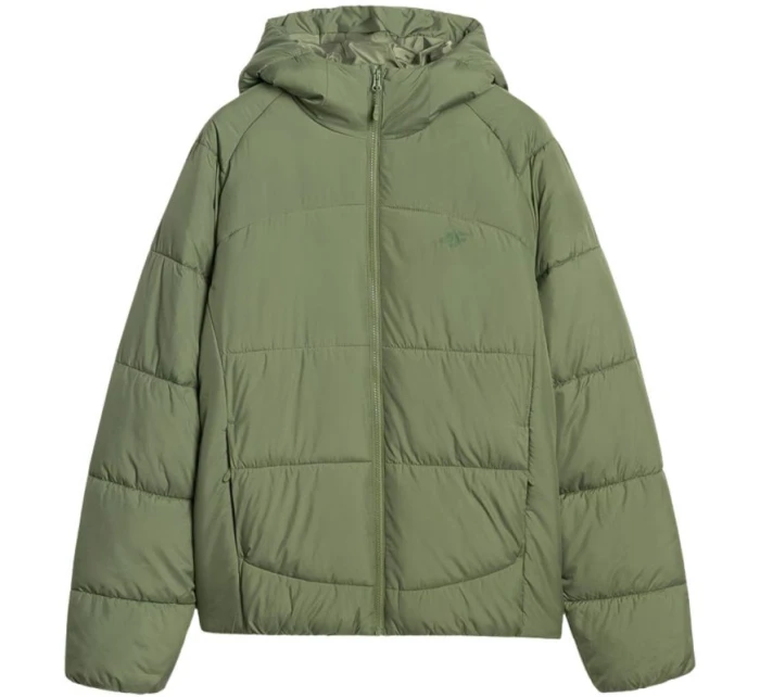 Pánská péřová bunda 4F M0708 khaki 4FRAW25TDJAM0708 43S pánské