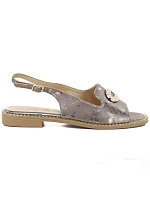 Dámské ploché sandály s cínovou ozdobou S.Barski 61-6040