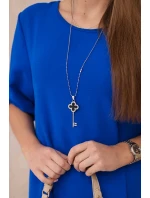 Sada halenky + kalhot s přívěskem chrpově modrá Sada halenky + kalhot s přívěskem chrpově modrá