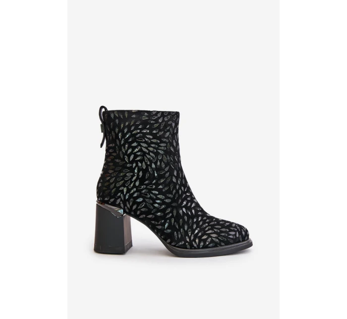 Dámské Boty Zateplené Na Podpatku Černé D&A MR880-085 Dámské Boty Zateplené Na Podpatku Černé D&A MR880-085