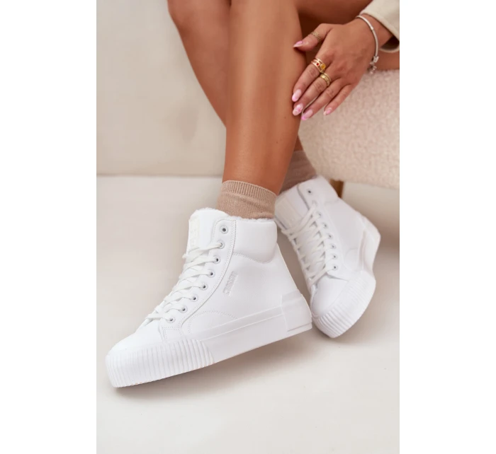Zateplené dámské tenisky na platformě Big Star model 21705849 Bílé - Big Star Shoes Zateplené dámské tenisky na platformě Big Star model 21705849 Bílé - Big Star Shoes