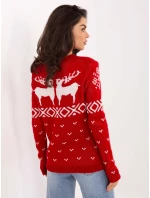 Sweter MI SW model 21791077 czerwony - FPrice Sweter MI SW model 21791077 czerwony - FPrice