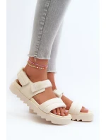 Dámské sandály na platformě Big Star Béžová Dámské sandály na platformě Big Star Béžová