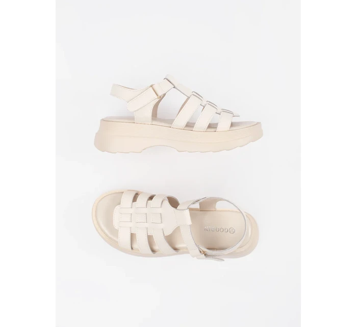 Pohodlné  sandály hnědé dámské platforma