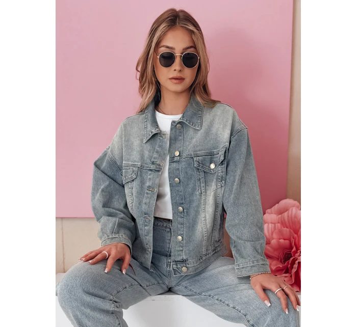 Dámská přechodná oversize katana bunda NOVAJIN modrá FashionStreet TY4838 Dámská přechodná oversize katana bunda NOVAJIN modrá FashionStreet TY4838