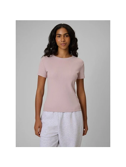 Dámské úzké žebrované tričko 4F 4FRSS26TTSHF3629-56S dámské