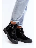 Zateplené semišové dámské botky Trapery černé Jailina Zateplené semišové dámské botky Trapery černé Jailina