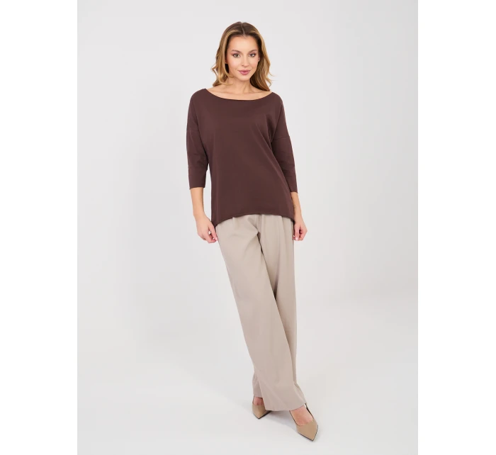 Bluzka RV BZ model 22013657 ciemny brązowy - FPrice Bluzka RV BZ model 22013657 ciemny brązowy - FPrice