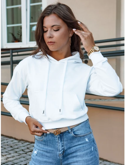 TRENDHOOD dámská mikina s kapucí bílá FashionStreet BY1310