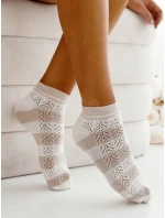 model 21103877 Pruhované prolamované nohy 3741 - Milena