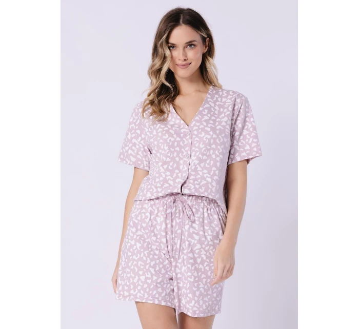 Leveza 1709 Samanta pyžamo kr/r S-XL na zip