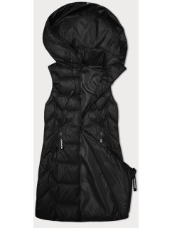Černá dámská vesta s odepínací kapucí model 19456867 - S'WEST