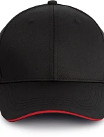 WK WKP 145 6 panelová kšiltovka 20.145W black/red