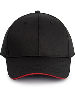 WK WKP 145 6 panelová kšiltovka 20.145W black/red