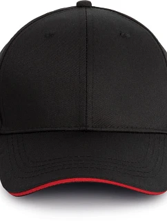 145 6 panelová kšiltovka black/red model 22432308 - WK