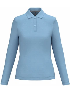 K 244 Dámské piqué polo s dlouhým rukávem model 22507096 sky blue - Kariban