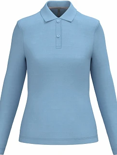 K 244 Dámské piqué polo s dlouhým rukávem model 22507096 sky blue - Kariban