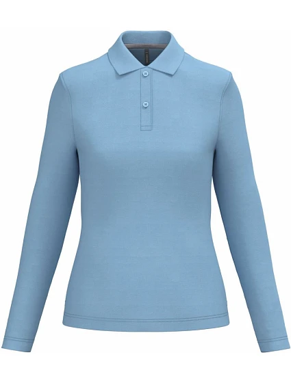Kariban K 244 Dámské piqué polo s dlouhým rukávem 20.K244 sky blue Kariban K 244 Dámské piqué polo s dlouhým rukávem 20.K244 sky blue