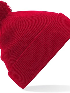 Beechfield B 426B Dětská pletená čepice s bambulí 53.426B classic red