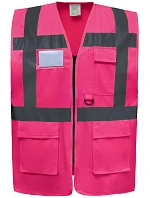 HVW 801 HiVis multifunkční vesta model 22502485 pink - Yoko HVW 801 HiVis multifunkční vesta model 22502485 pink - Yoko