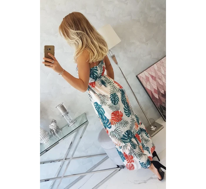 Šaty s motivem listů ecru Šaty s motivem listů ecru