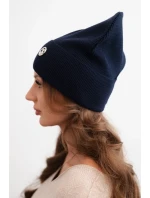 Dámská čepice z modalu a viskózy s ozdobným knoflíkem modrá Dámská čepice z modalu a viskózy s ozdobným knoflíkem modrá