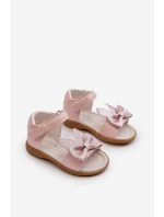 Dětské sandálky s zapínání na suchý zip, růžové model 21654179 - EVENTO